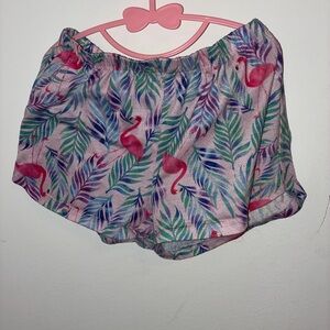The Children's Place Pink Flamingo Leaf Print Pajama Shorts